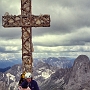 Me, keeping in touch with the Tour de France news, summit of the Kesselkogel, one July.
